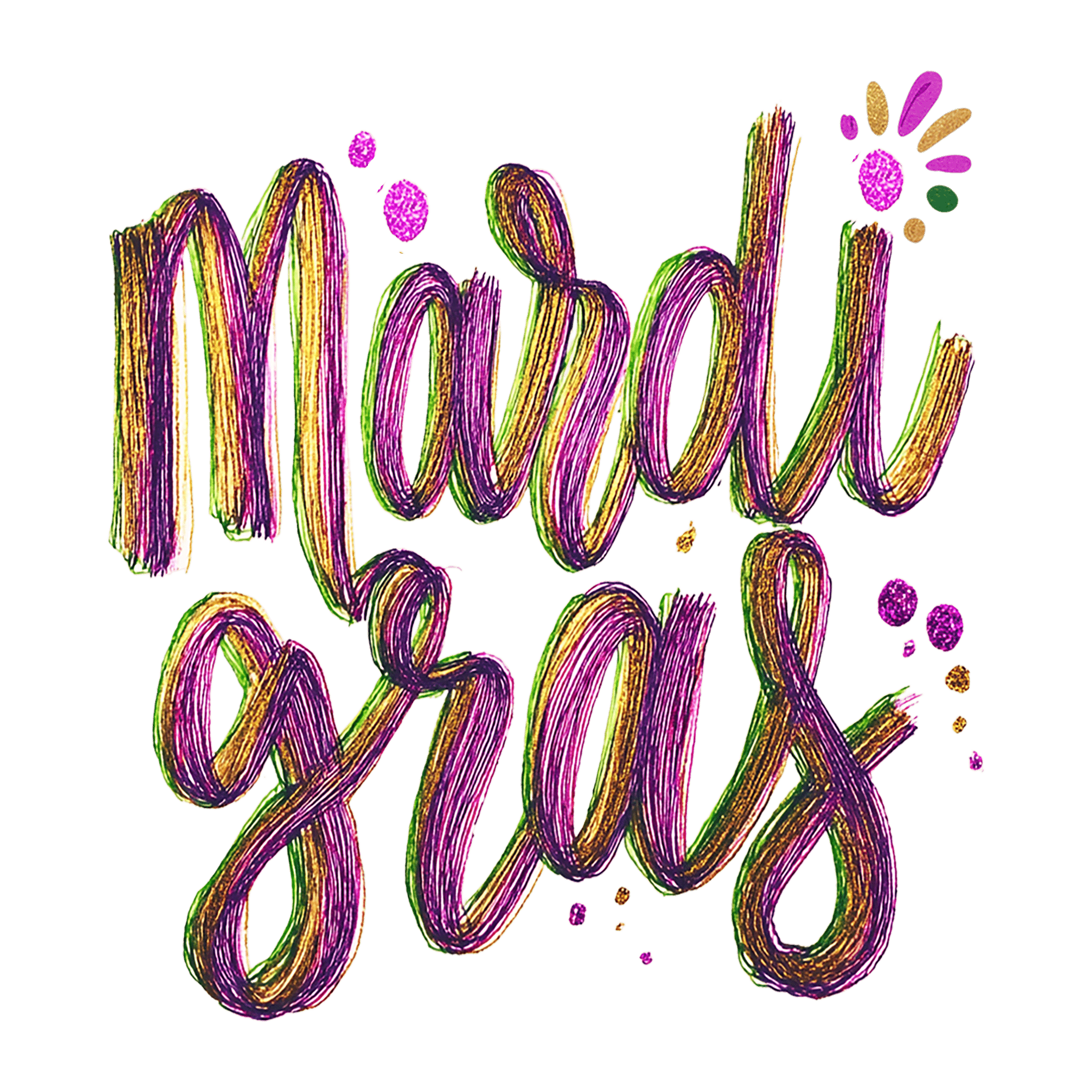MG2 - Mardi Gras Paint DTF Transfer - My Vinyl Craft