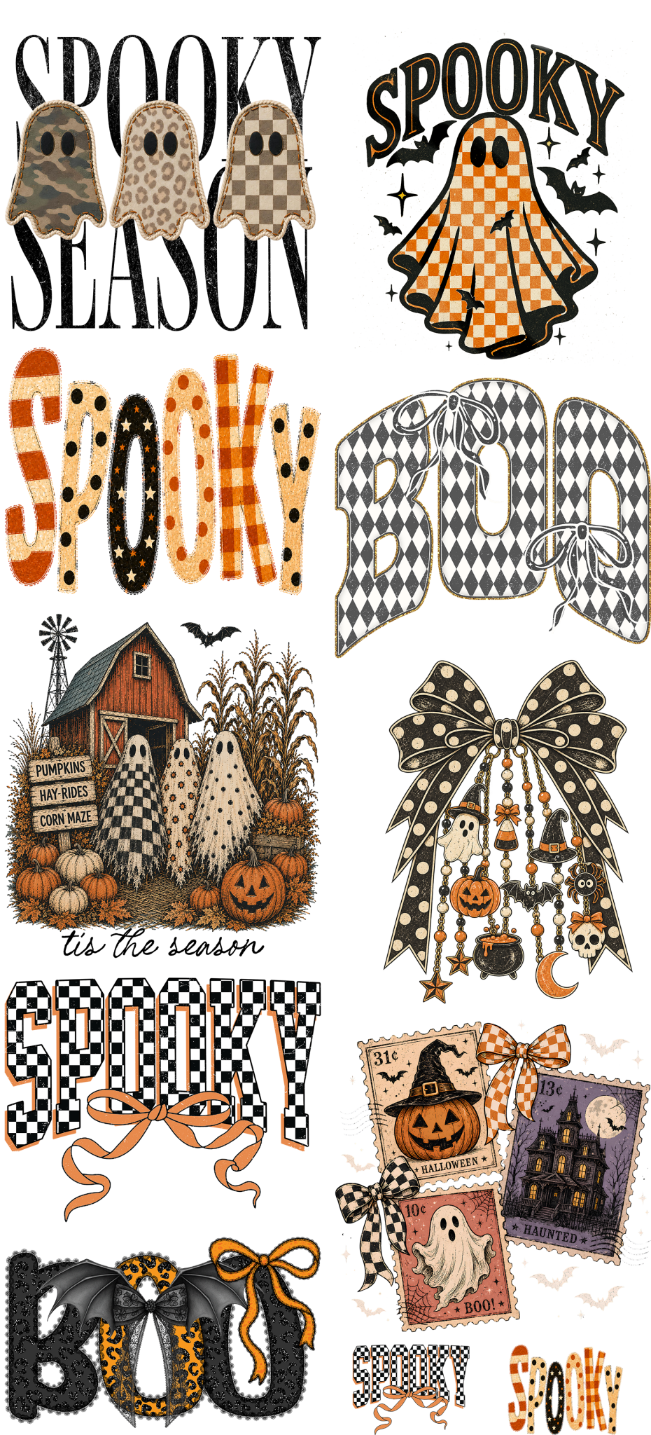 Neutral Halloween Pre-Made Gangsheet - My Vinyl Craft