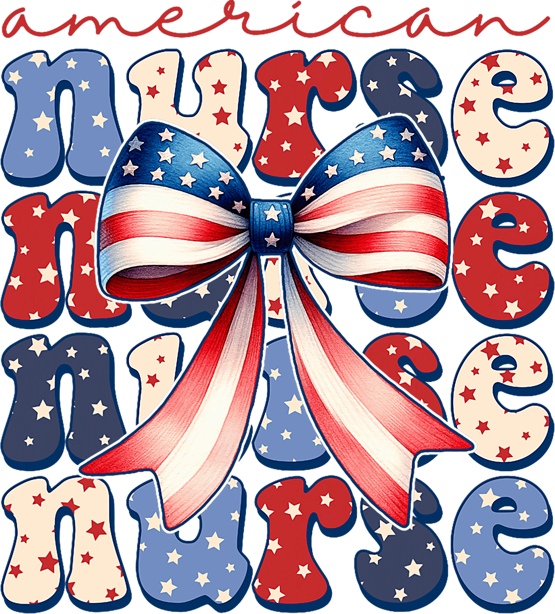 NS4 - American Nurse DTF Transfer - My Vinyl Craft