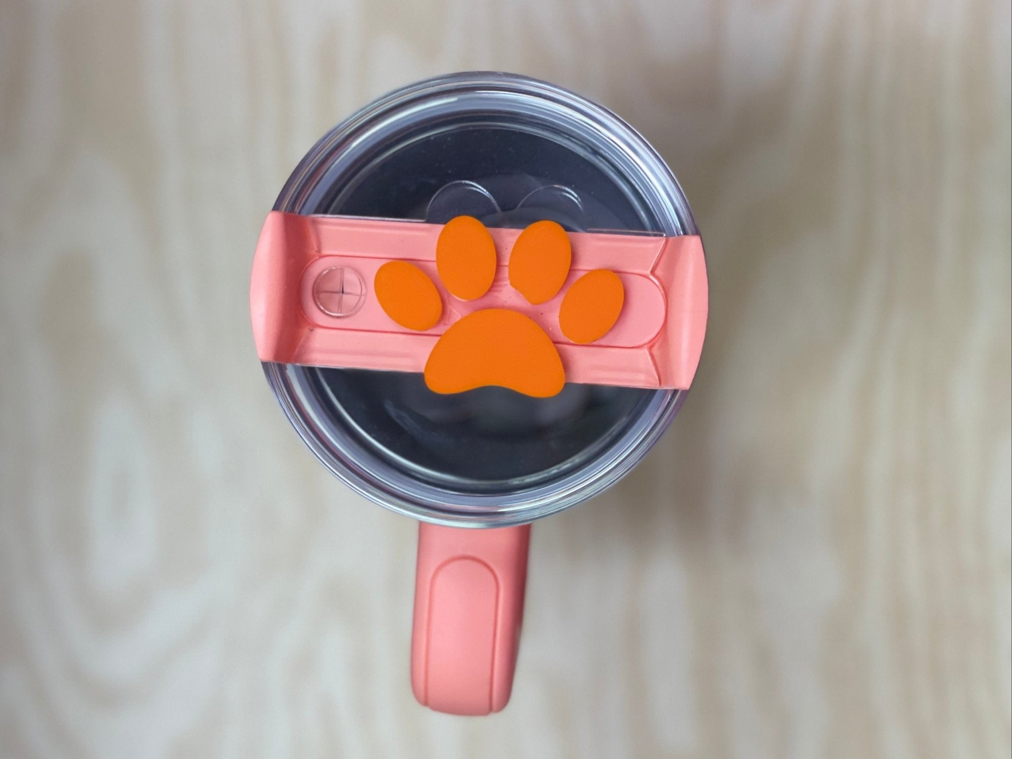 Orange Paw Cup Topper - My Vinyl Craft