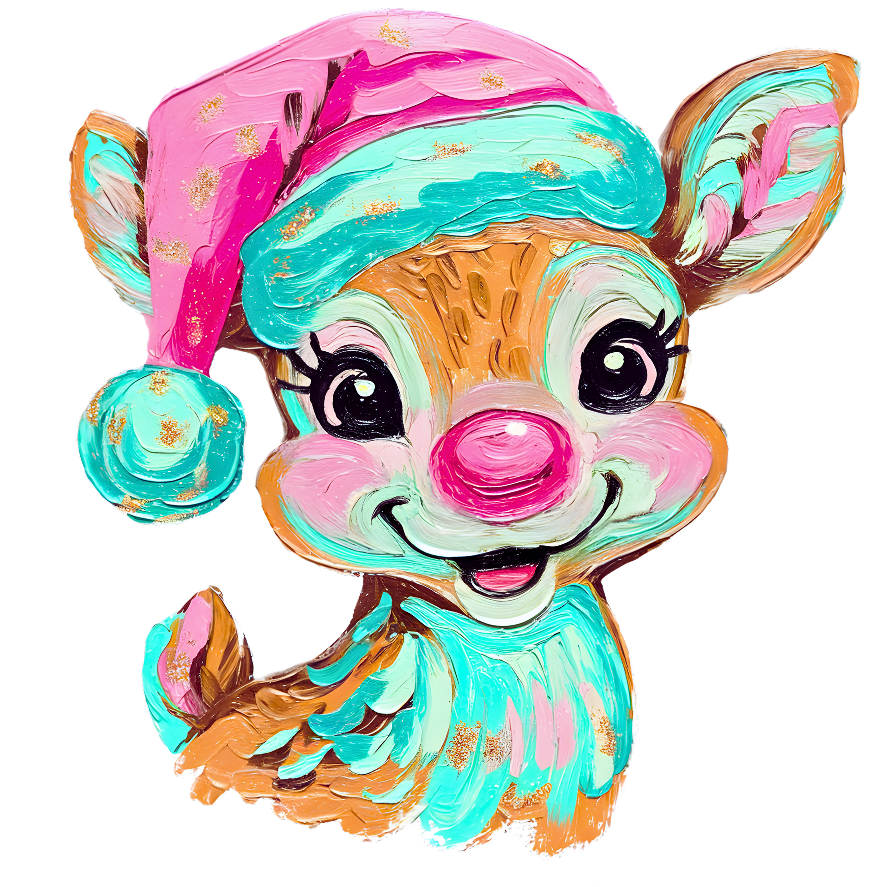 CH2 - Colorful Reindeer DTF Transfer