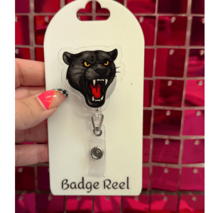 Panther Mascot Badge Reel - My Vinyl Craft