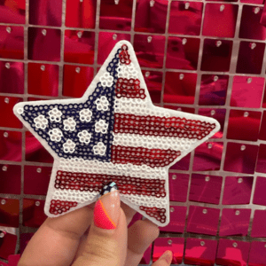 Patriotic Star Iron On Patch - My Vinyl Craft
