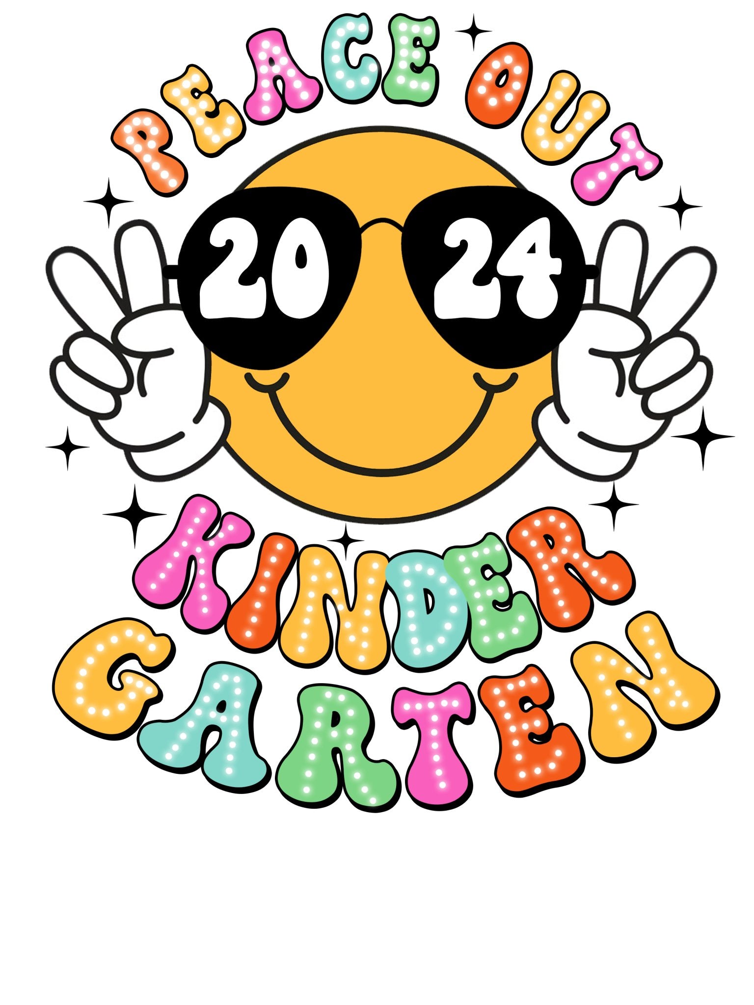 Peace Out Bright K-5th DTF Transfer - My Vinyl Craft