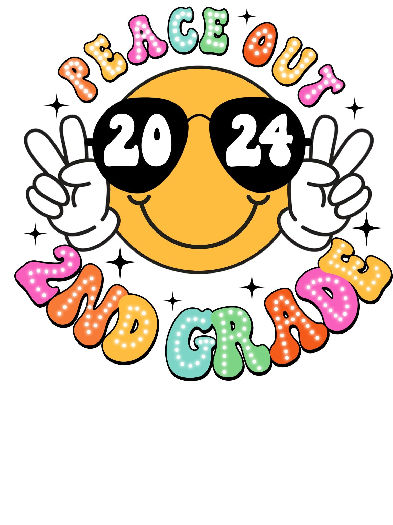 Peace Out Bright K-5th DTF Transfer - My Vinyl Craft