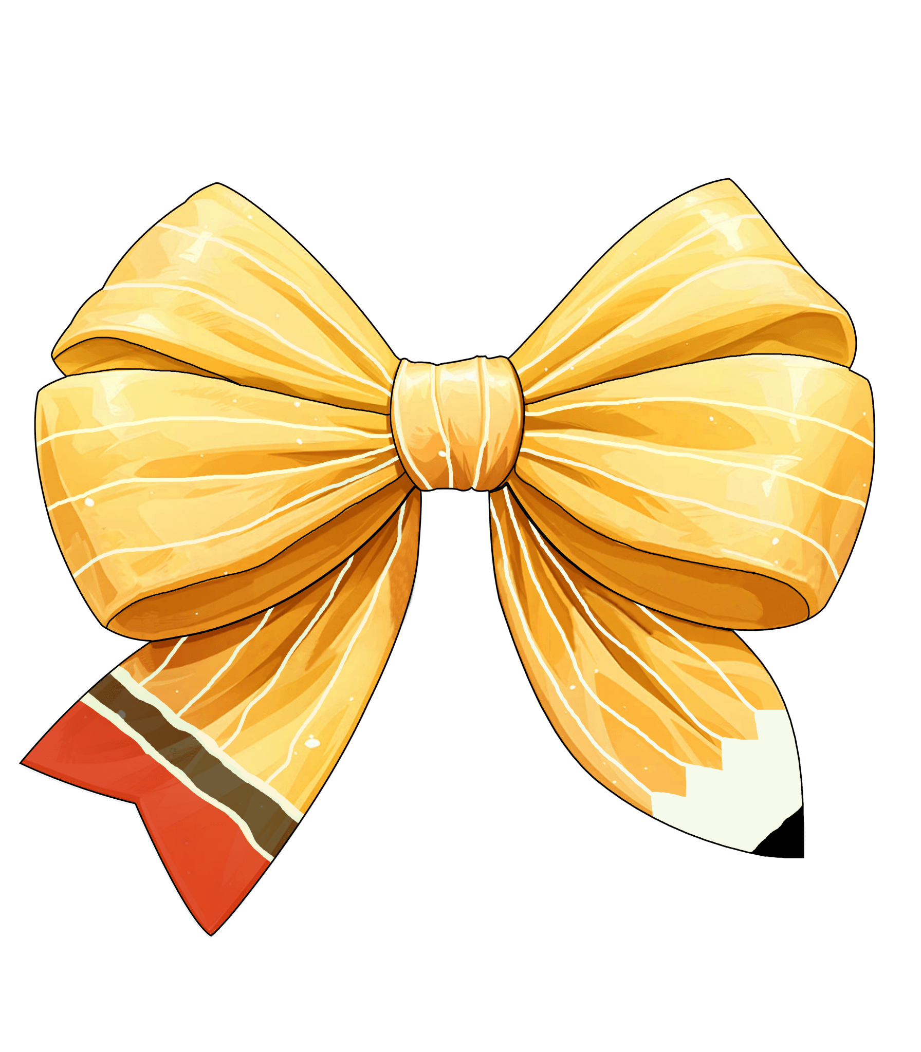 Pencil Bow DTF Transfer - My Vinyl Craft