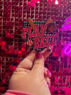 Play Ball Iron On Patch - My Vinyl Craft