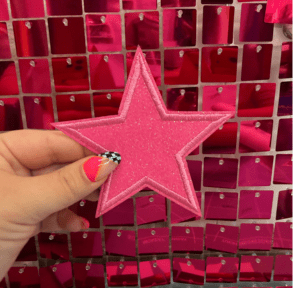 Pointy Glitter Stars Iron On Patch - My Vinyl Craft