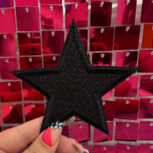 Pointy Glitter Stars Iron On Patch - My Vinyl Craft