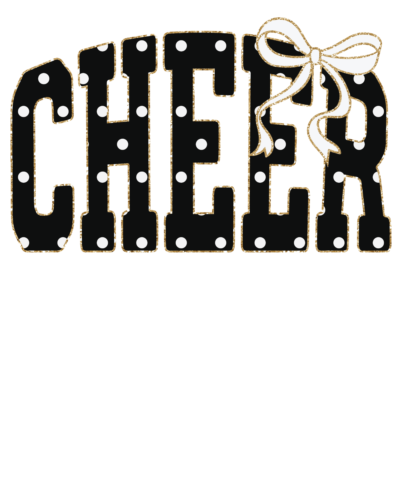 POM4 - Cheer Dots DTF Transfer - My Vinyl Craft