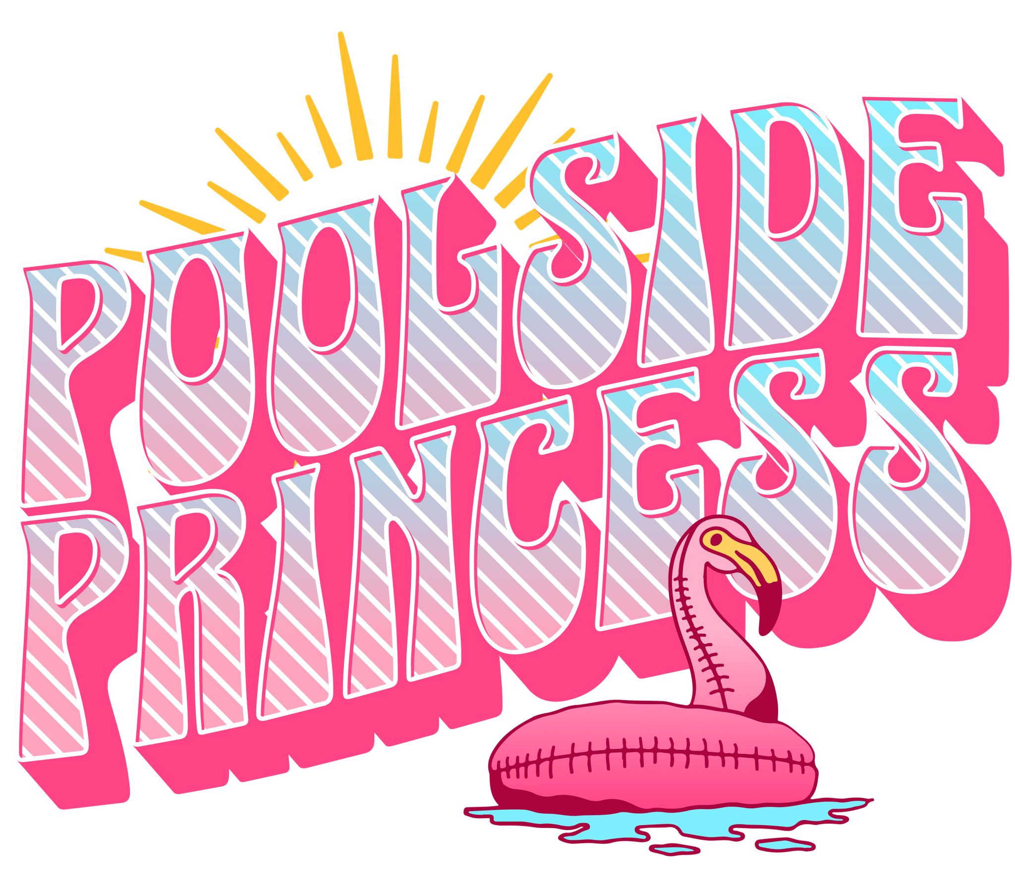 Poolside Princess Hat DTF Transfer - My Vinyl Craft