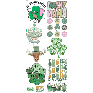 Pre - Made St. Patricks Favs DTF Gang Sheet - My Vinyl Craft