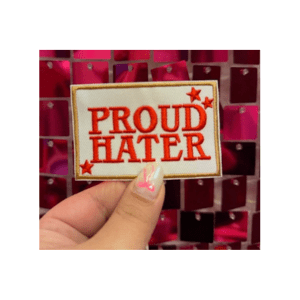 Proud Hater Iron On Patch - My Vinyl Craft