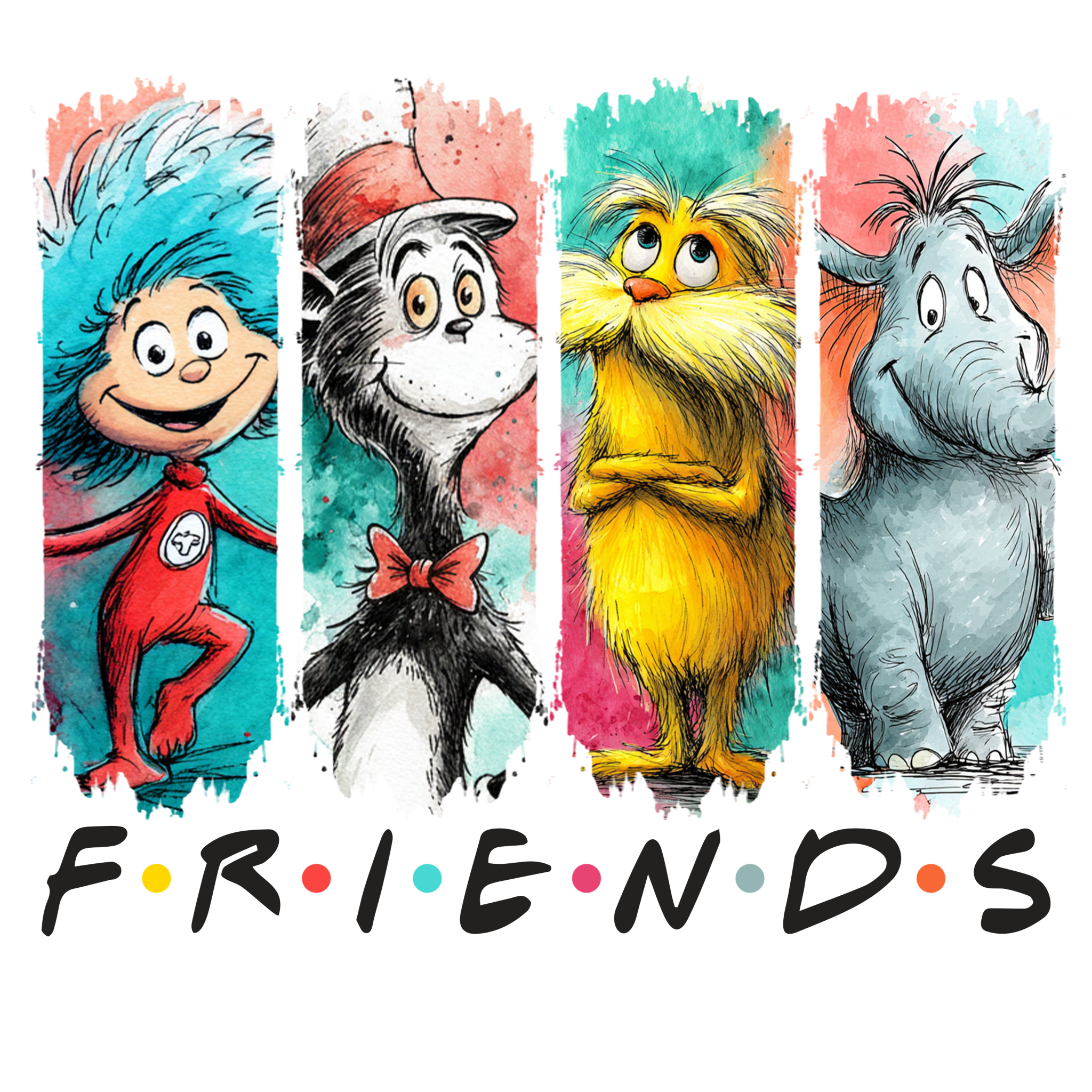 RA12 - Suess Friends DTF Transfer - My Vinyl Craft