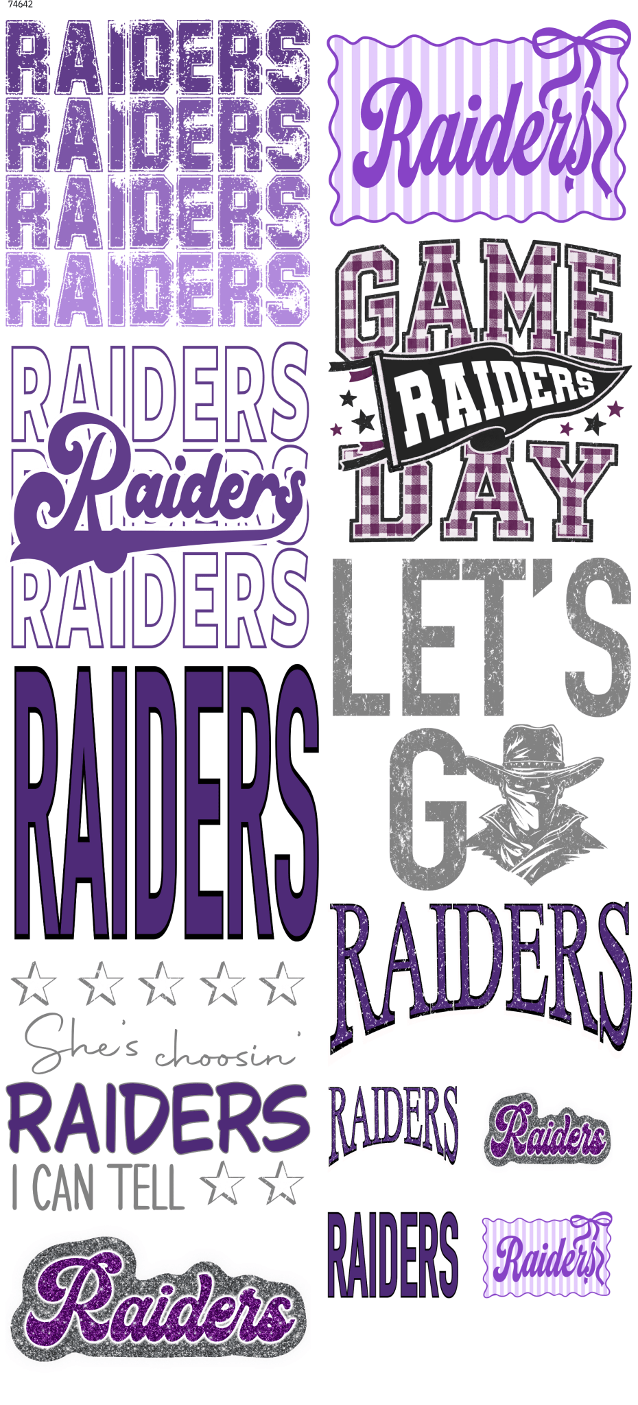Raiders 26 Mascot Pre-Made DTF Gangsheet - My Vinyl Craft