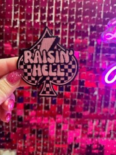 Raisin Hell Iron on Patch - My Vinyl Craft