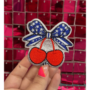 RWB Cherry Iron On Patch - My Vinyl Craft