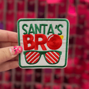 Santa Bro Iron On Patch - My Vinyl Craft