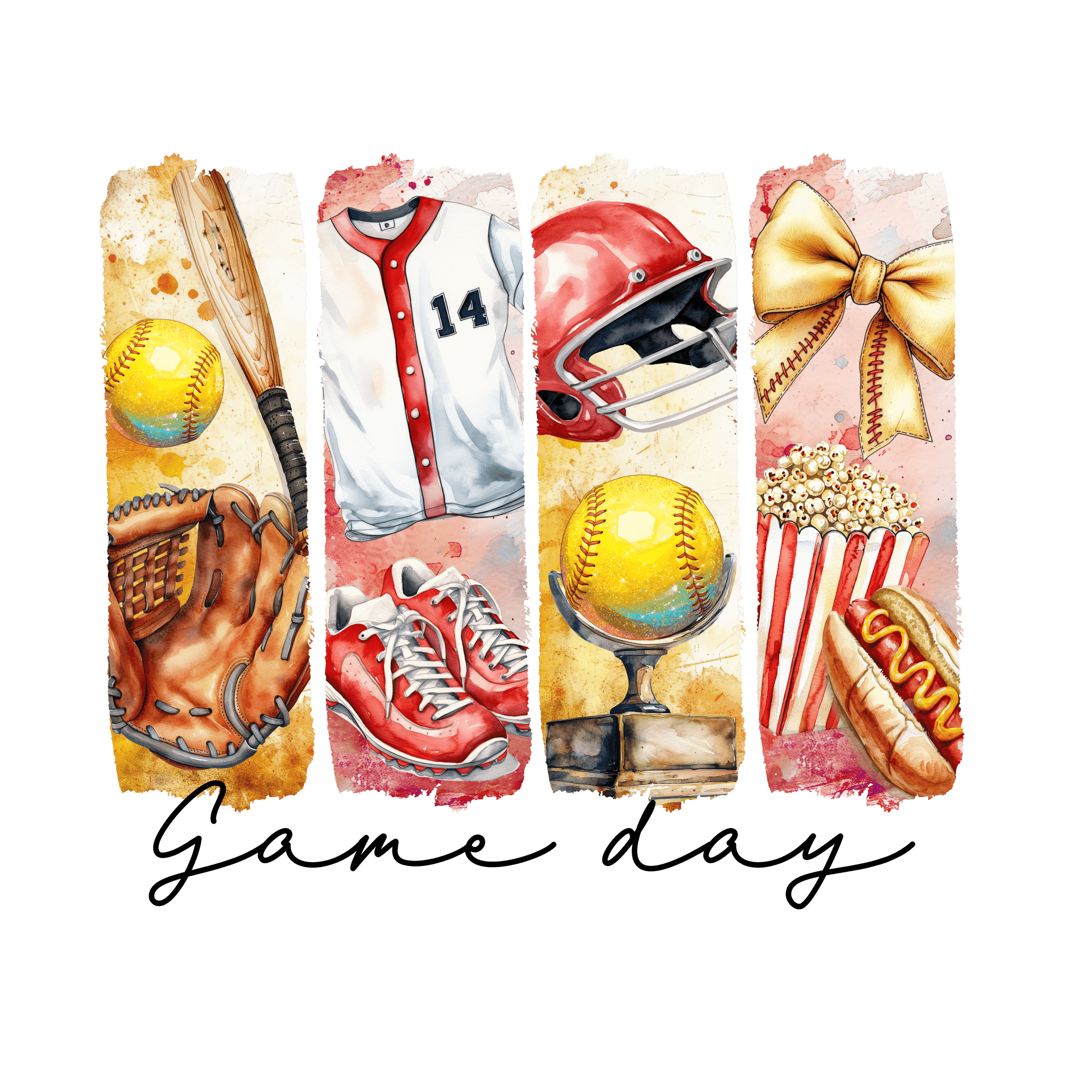 SB5 - Softball Block DTF Transfer - My Vinyl Craft