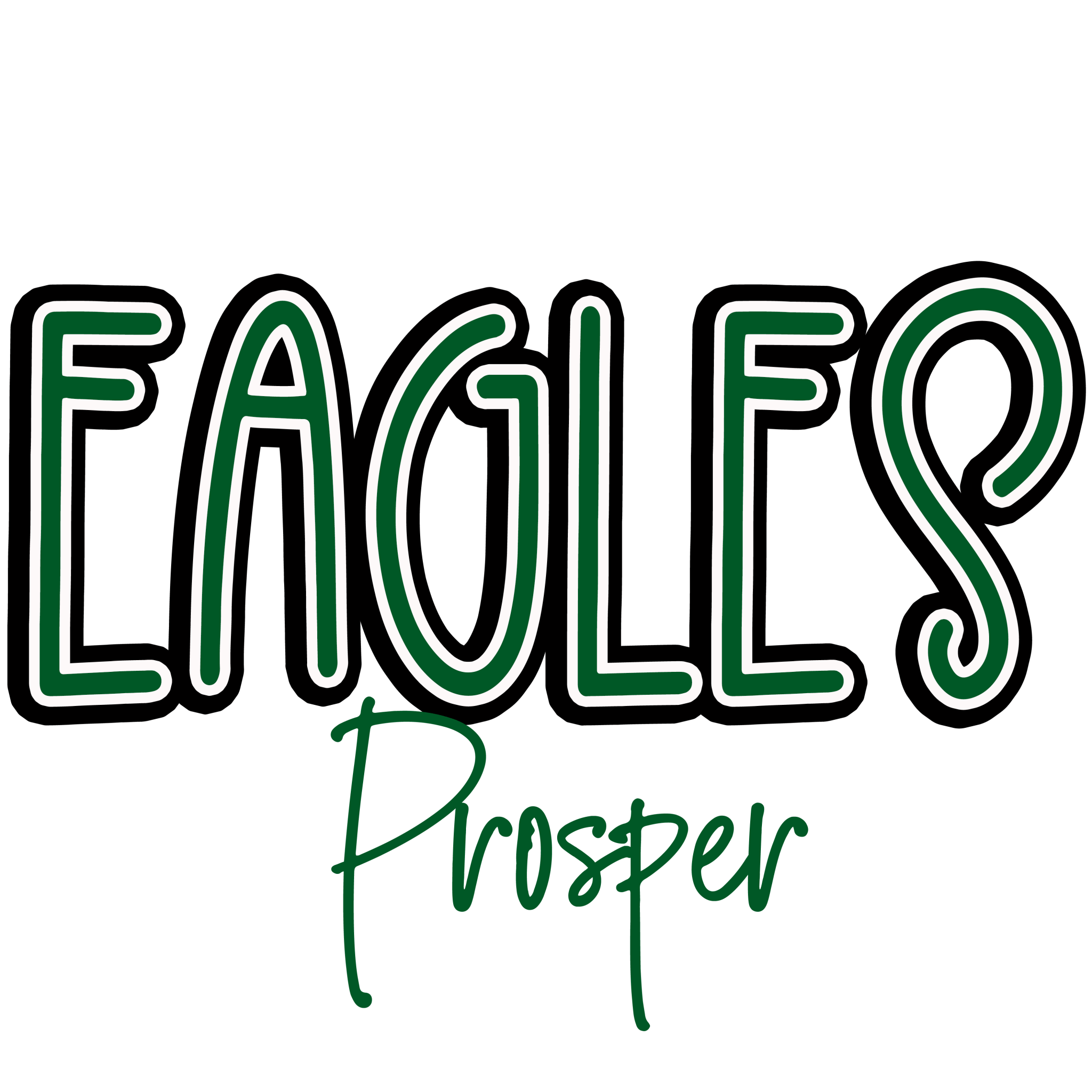 Script Eagles DTF Transfer - (SP17) - My Vinyl Craft