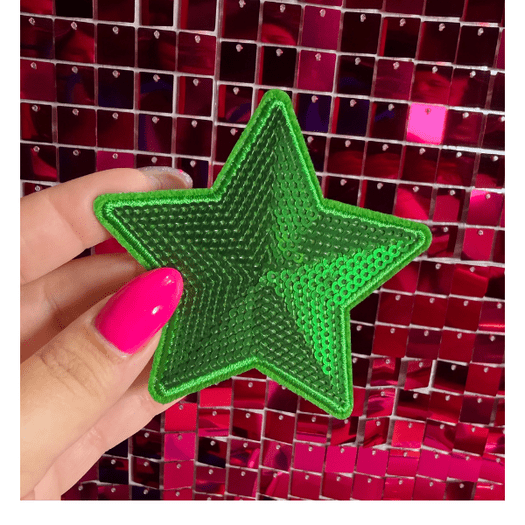Sequins Stars Iron on Patch - My Vinyl Craft