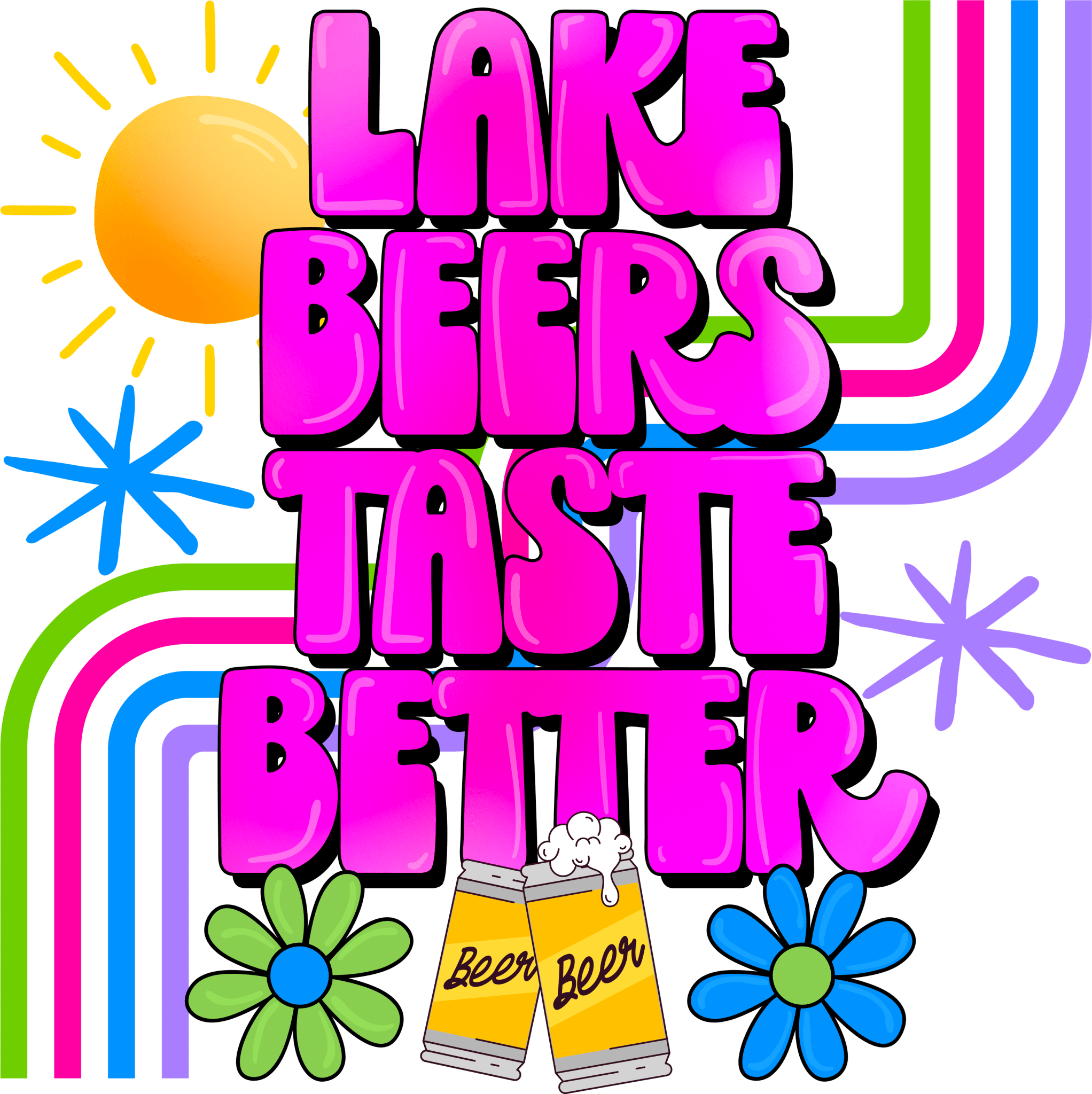 SM1 - Lake Beer DTF Transfer - My Vinyl Craft