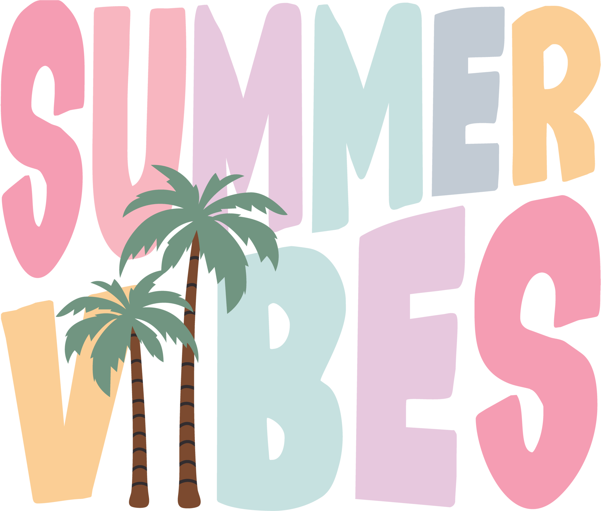 SM17 - Summer Vibes DTF Transfer - My Vinyl Craft