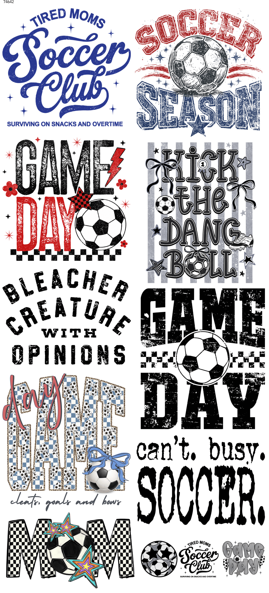 Soccer 26 Pre-Made DTF Gangsheet - My Vinyl Craft