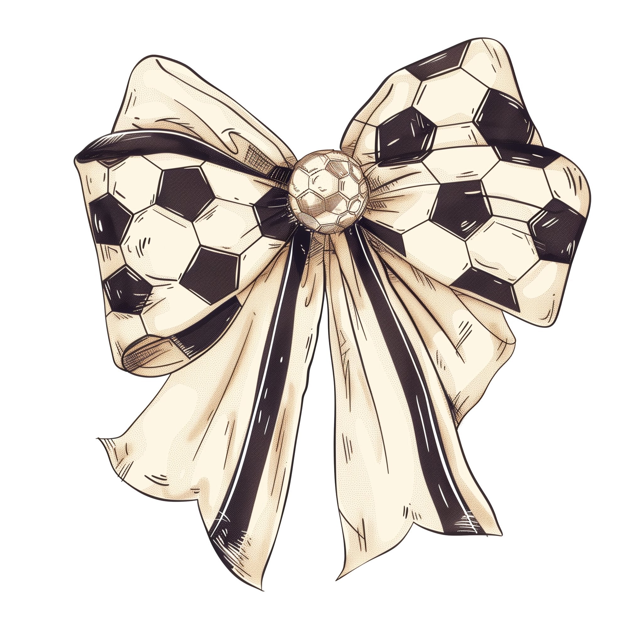 Soccer Bow DTF Transfer - My Vinyl Craft