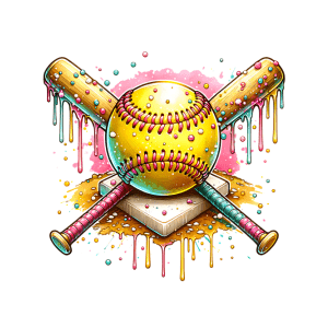 Softball Drip Hat DTF Transfer - My Vinyl Craft