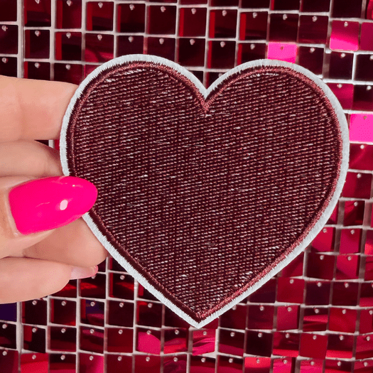 Solid Hearts Iron on Patch - My Vinyl Craft