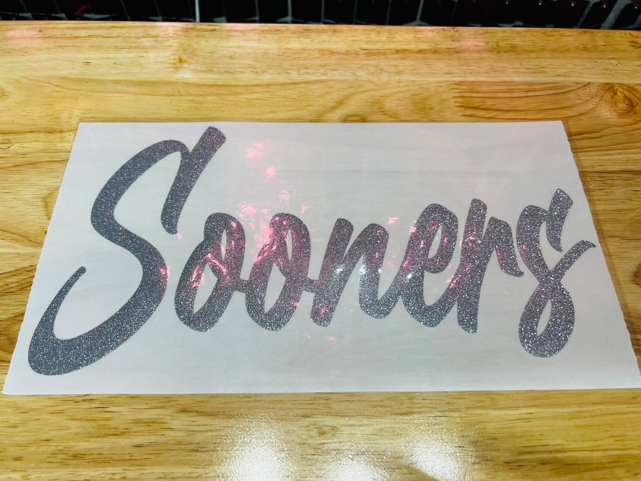 Sooners Glitter Puff Transfer **PRE - ORDER** - My Vinyl Craft