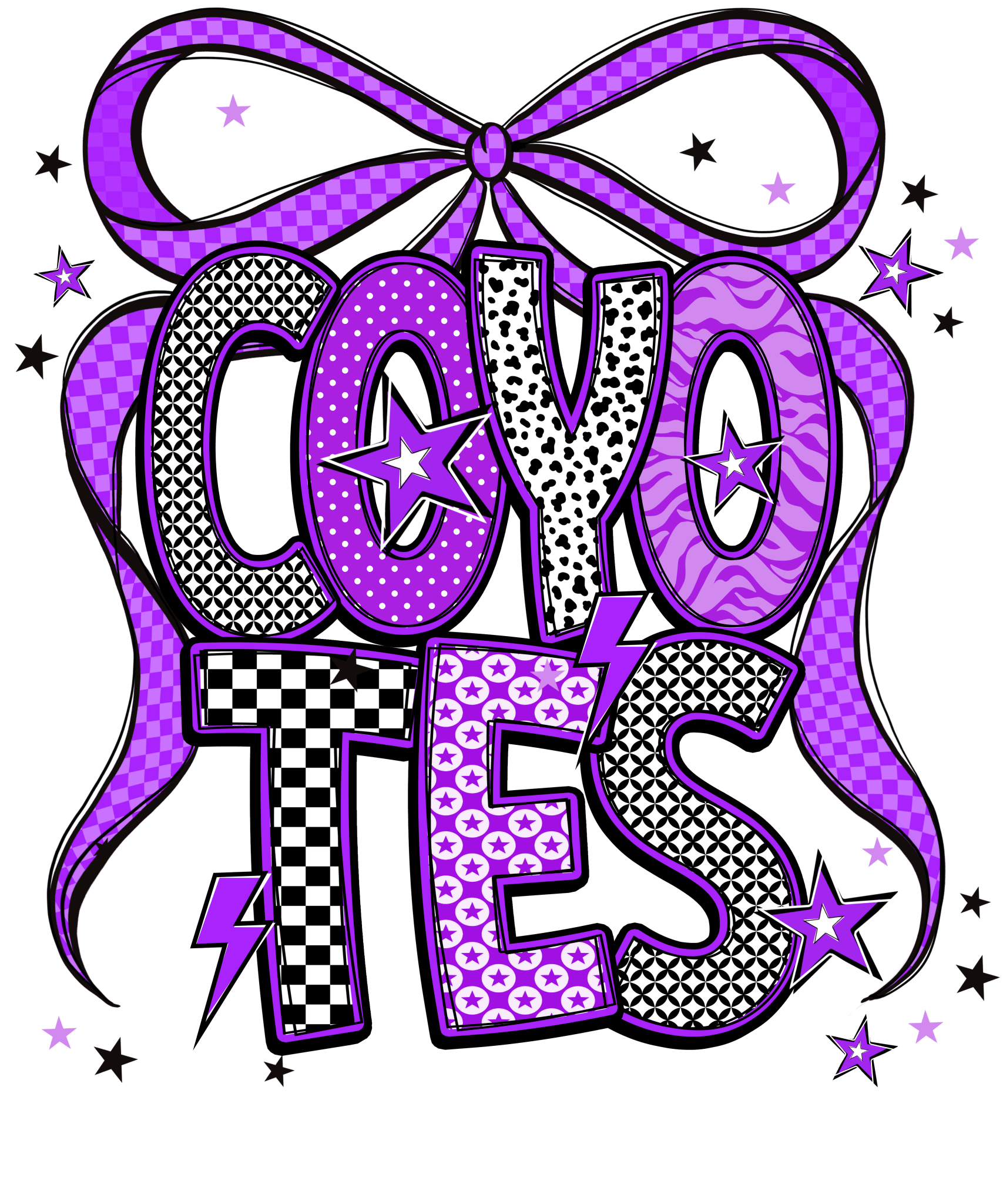 SP114 - Star Bow Coyotes DTF Transfer - My Vinyl Craft