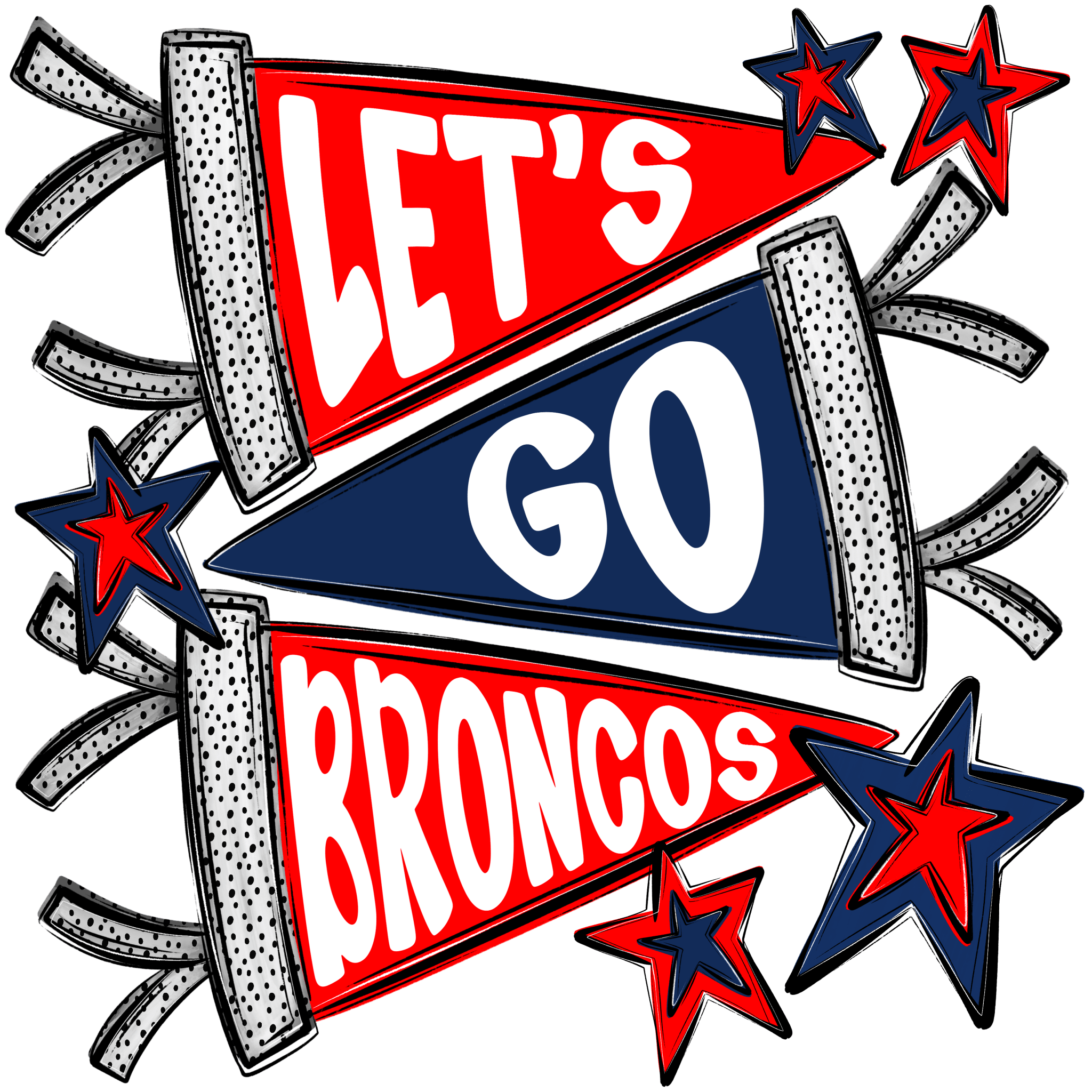 SP56 - Bronco Pennant DTF Transfer - My Vinyl Craft