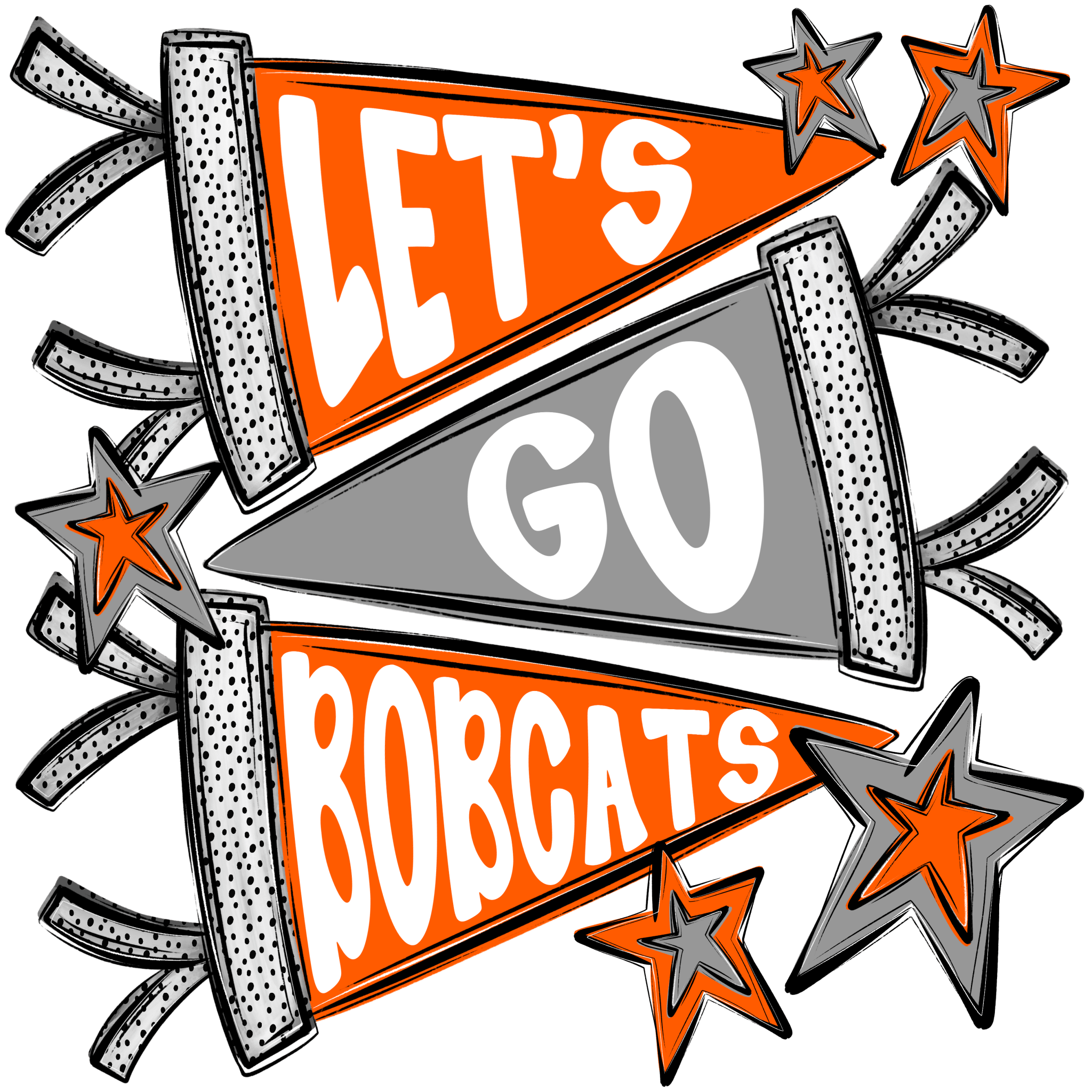 SP57 - Bobcat Pennant DTF Transfer - My Vinyl Craft