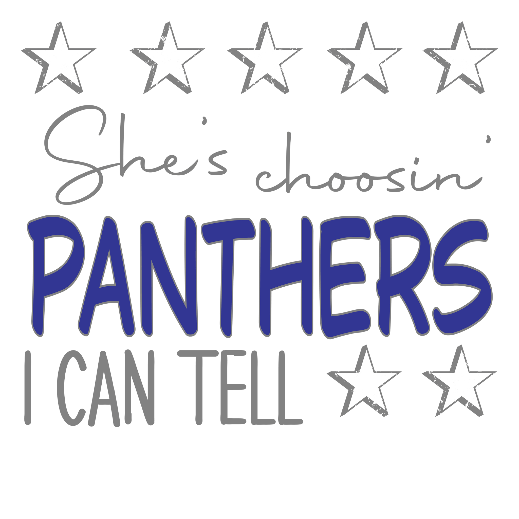 SP6 - Choosin Panthers Blue DTF transfers - My Vinyl Craft