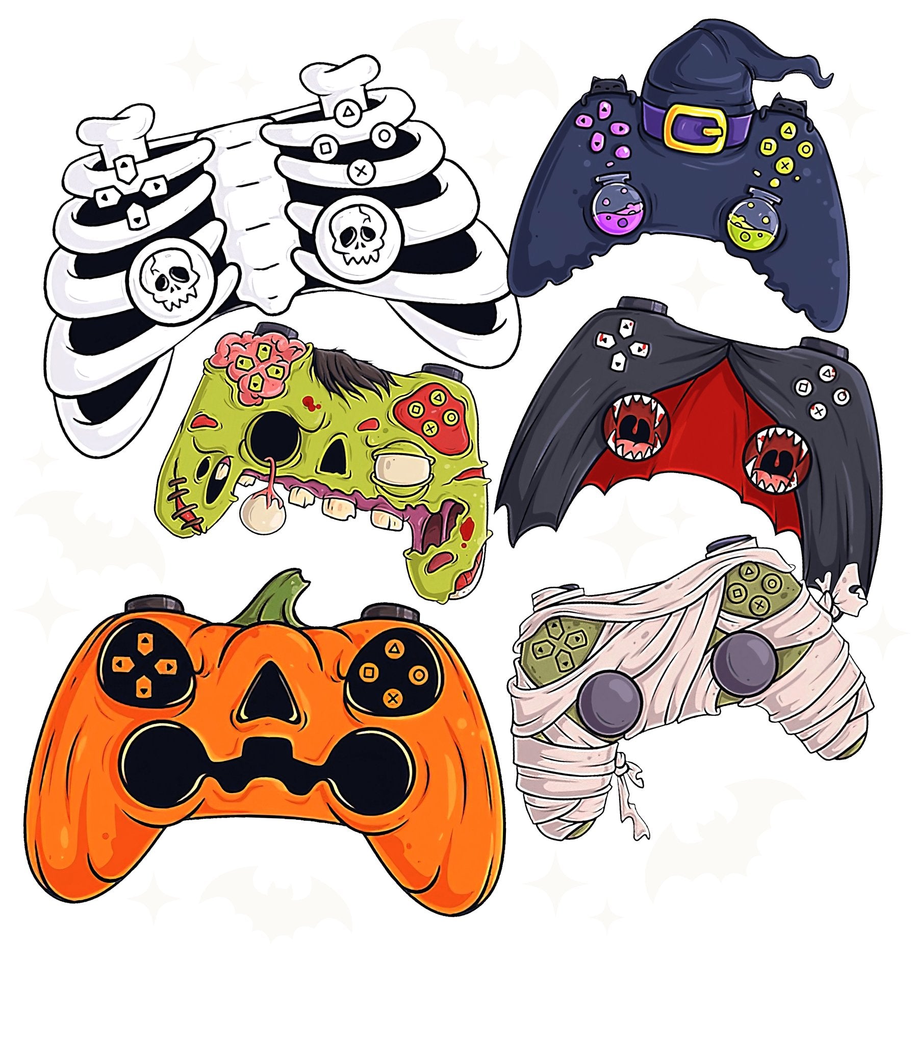 Spooky Gamer DTF Transfer - My Vinyl Craft