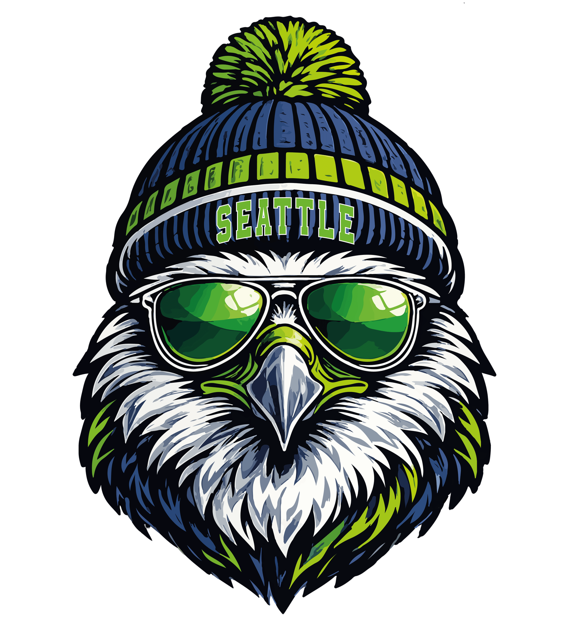 SS21 - Seahawk Beanie DTF Transfer - My Vinyl Craft