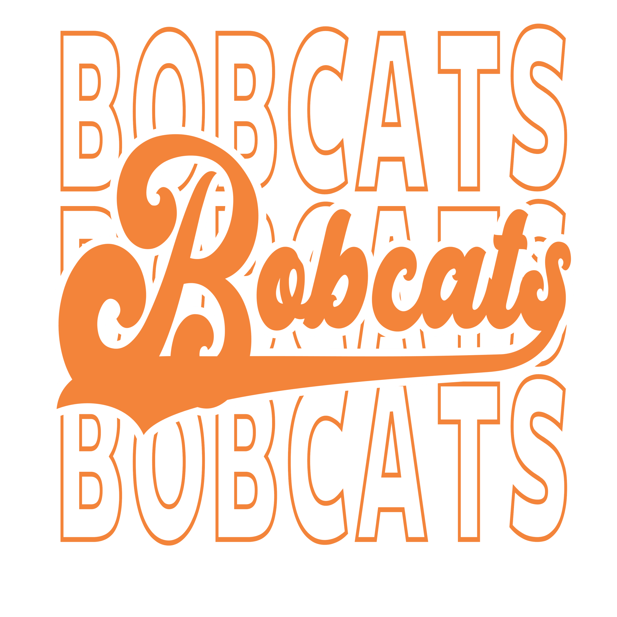 Stacked Varsity Bobcats DTF Transfer - My Vinyl Craft