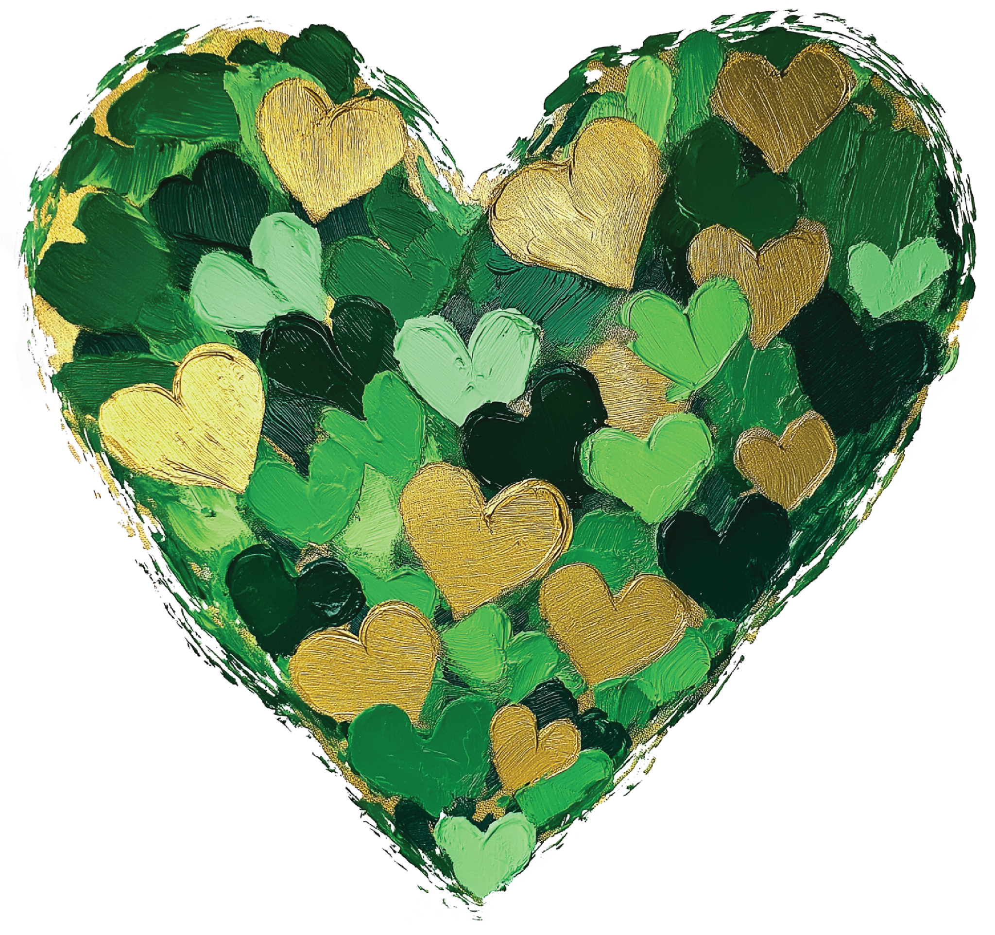 STP16 - Green Heart DTF Transfer - My Vinyl Craft