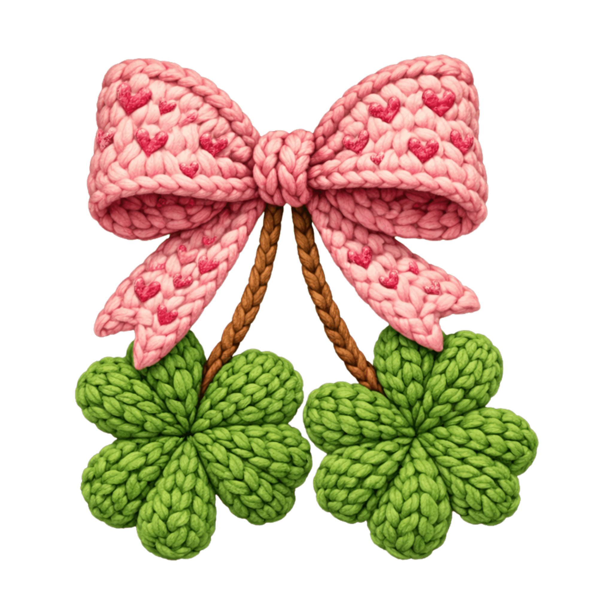 STP18 - Faux Yarn Clover DTF Transfer - My Vinyl Craft