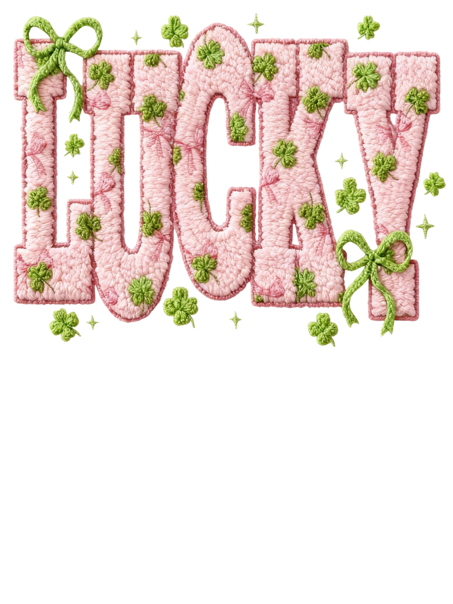 STP8 - Pink Faux Lucky DTF Transfer - My Vinyl Craft