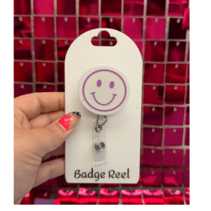 Summer Smiley Face Badge Reel - My Vinyl Craft