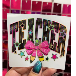Teacher Small UV DTF - My Vinyl Craft