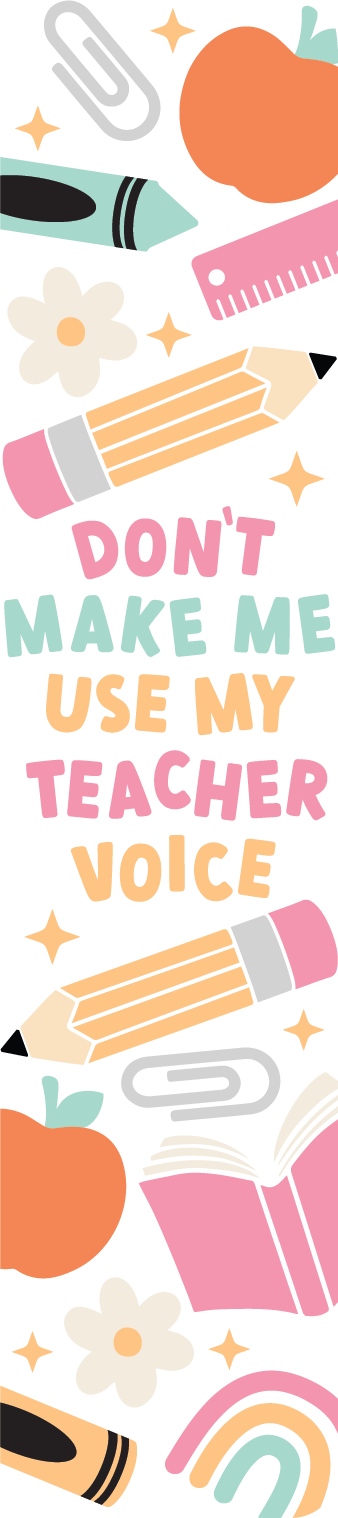 Teacher Voice Pen Wrap UV DTF - My Vinyl Craft