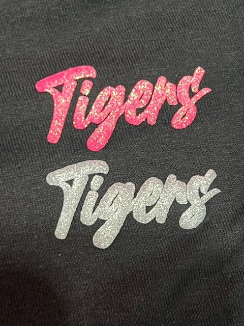 Tigers Mascot Glitter Puff Transfer **PRE - ORDER** - My Vinyl Craft