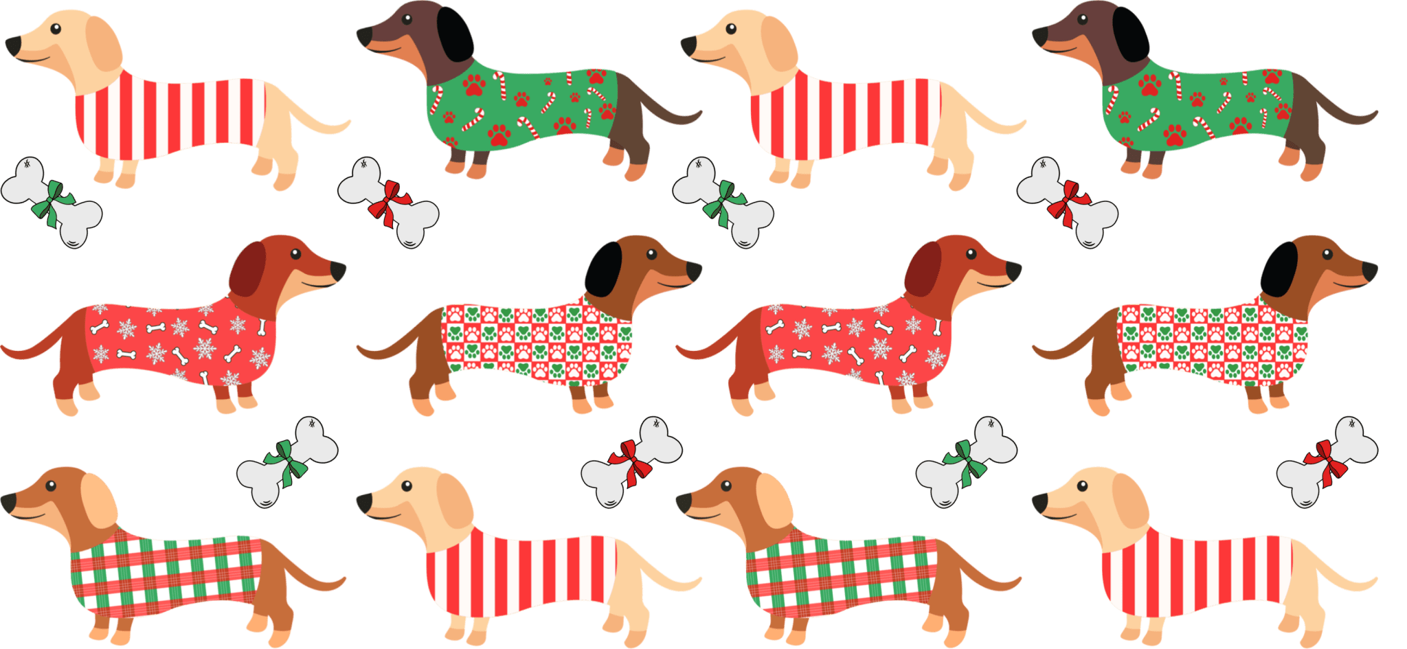 UV112 - Christmas Dogs UV DTF Cup Wrap - My Vinyl Craft