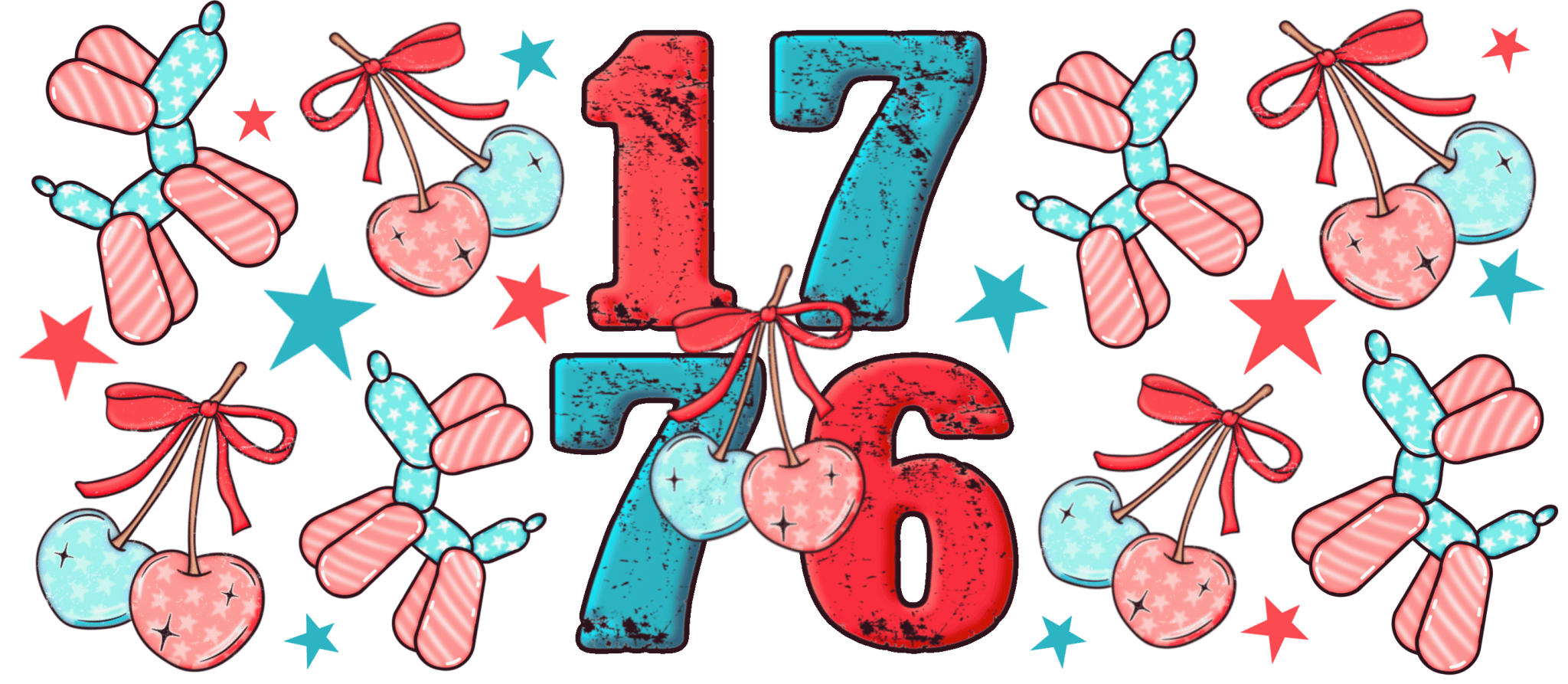 UV4 - 1776 Party UV DTF Cup Wrap - My Vinyl Craft