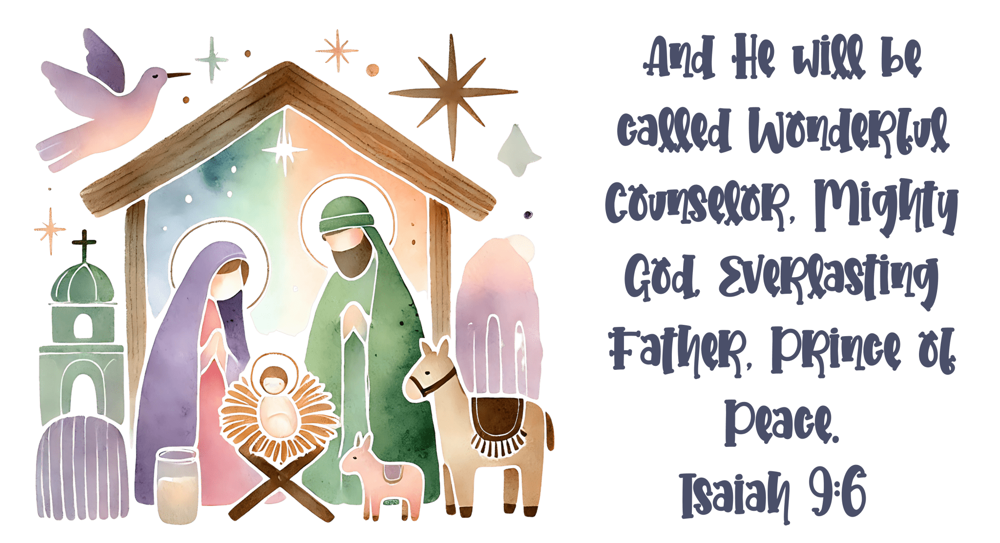 UV48 - Faith Christmas UV DTF Cup Wrap - My Vinyl Craft