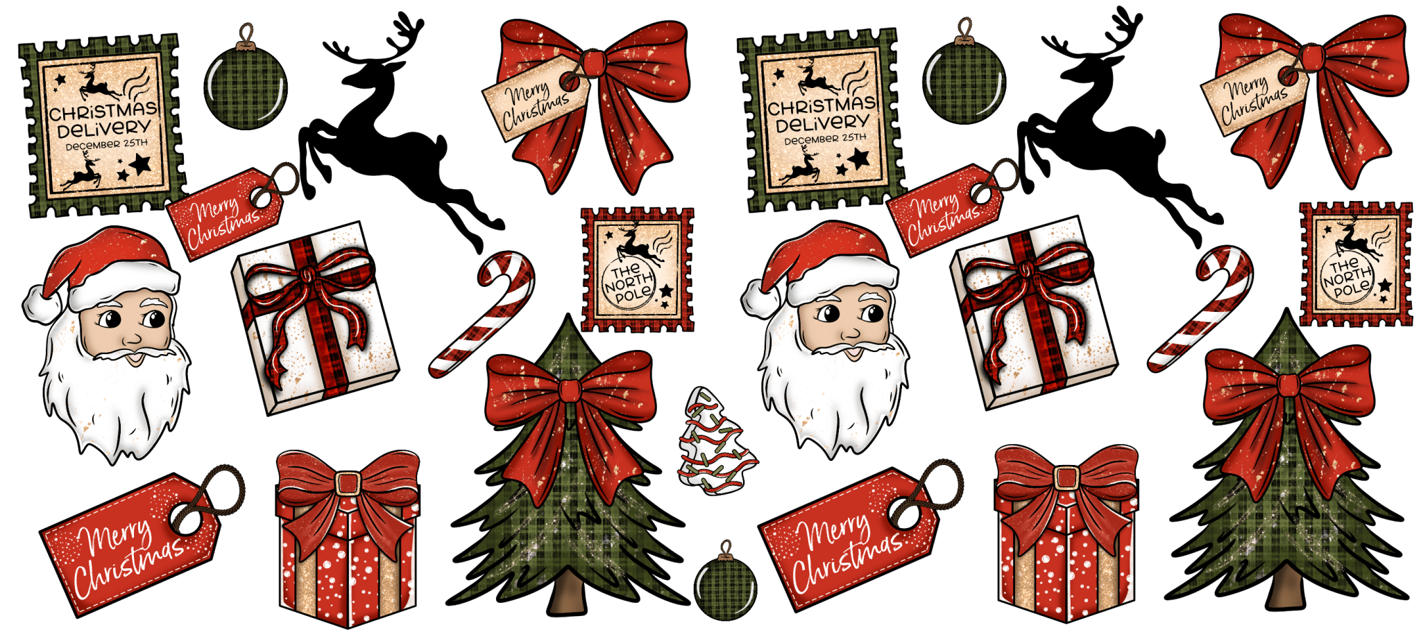 UV82 - Bold Christmas UV DTF Cup Wrap - My Vinyl Craft